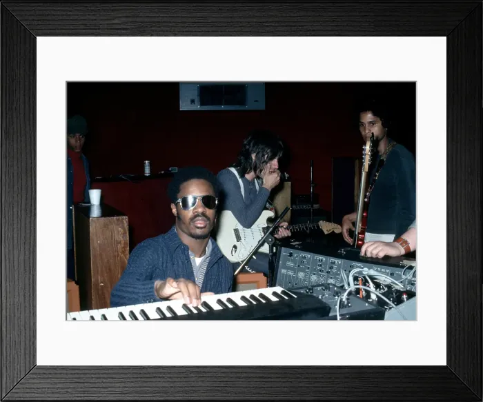 Framed Print : Stevie Wonder In The Studio Framed Print : Stevie Wonder In The Studio
