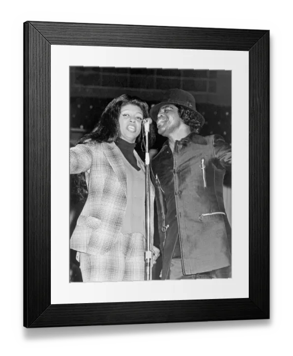 Framed Print : James Brown & Lyn Collins Performing Framed Print : James Brown & Lyn Collins Performing