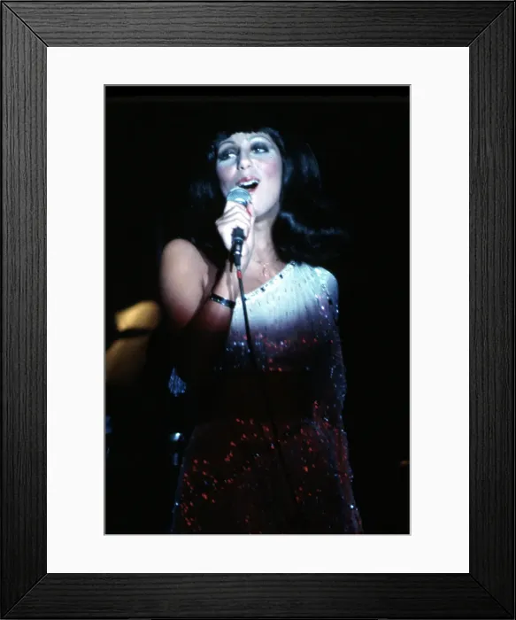 Framed Print : Cher Performing Framed Print : Cher Performing