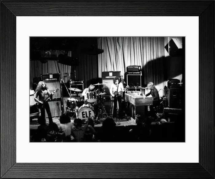 Framed Print : Rock Band Elf Performing Framed Print : Rock Band Elf Performing