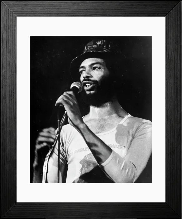 Framed Print : Gil Scott-Heron Performing Framed Print : Gil Scott-Heron Performing