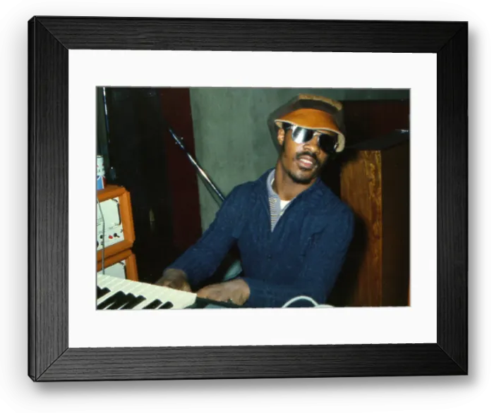 Framed Print : Stevie Wonder In The Studio Framed Print : Stevie Wonder In The Studio