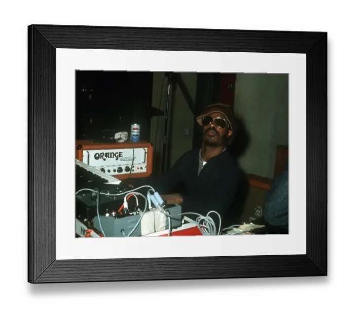Framed Print : Stevie Wonder In The Studio Framed Print : Stevie Wonder In The Studio