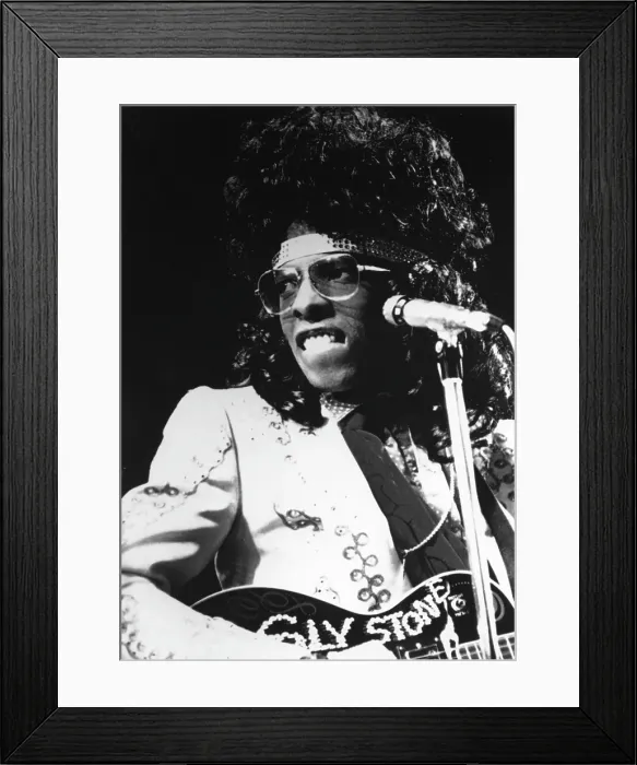 Framed Print : Sly Stone Performing Framed Print : Sly Stone Performing