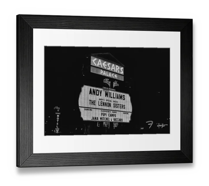 Framed Print : Andy Williams and the Lennon Sisters at Caesars Palace