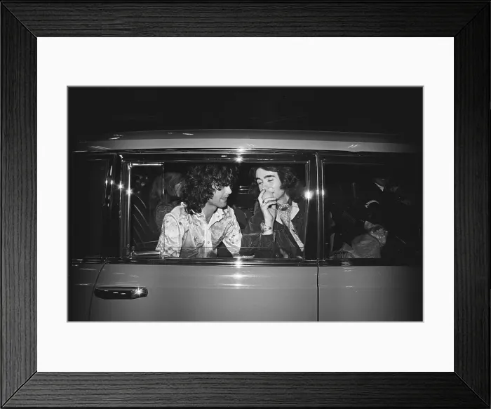 Framed Print : Jimmy Page In A Limo Framed Print : Jimmy Page In A Limo