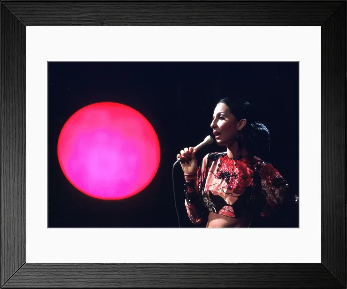 Framed Print : Cher Performing Framed Print : Cher Performing