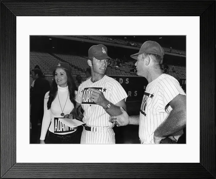 Framed Print : Martin Milner And Kent McCord At Charity Baseball Game Framed Print : Martin Milner And Kent McCord At Charity Baseball Game
