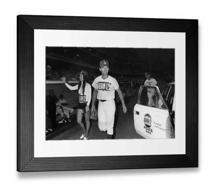 Framed Print : Martin Milner And Kent McCord At Charity Baseball Game Framed Print : Martin Milner And Kent McCord At Charity Baseball Game
