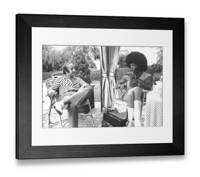 Framed Print : Sly Stone And Clive Davis Portrait Session Framed Print : Sly Stone And Clive Davis Portrait Session