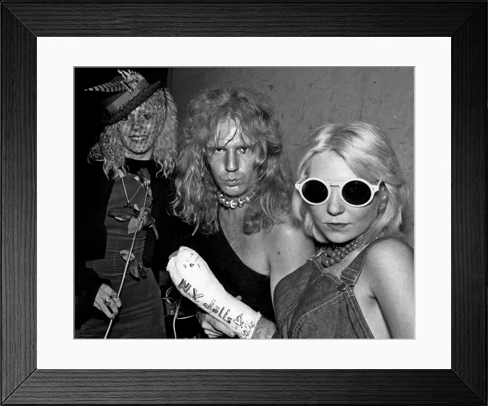 Framed Print : New York Dolls Bassist With Groupies Framed Print : New York Dolls Bassist With Groupies