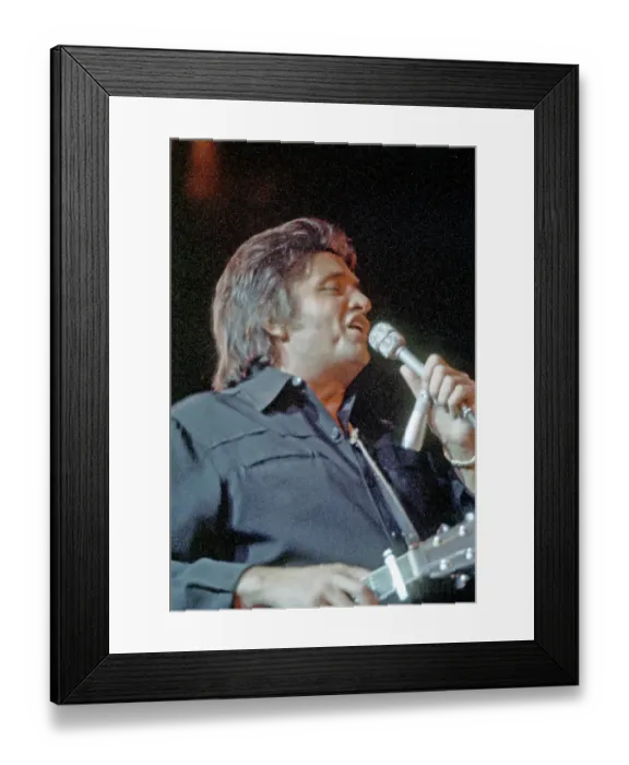 Framed Print : Johnny Cash Performing Framed Print : Johnny Cash Performing