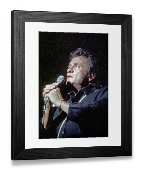 Framed Print : Johnny Cash Performing Framed Print : Johnny Cash Performing