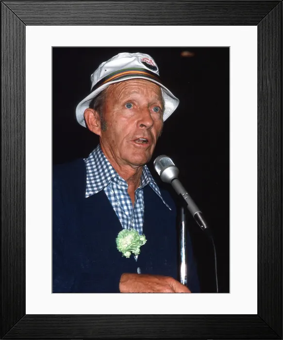 Framed Print : Bing Crosby In Fishing Hat