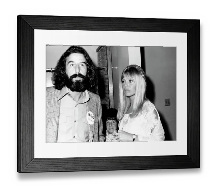 Framed Print : Britt Ekland With Lou Adler Framed Print : Britt Ekland With Lou Adler