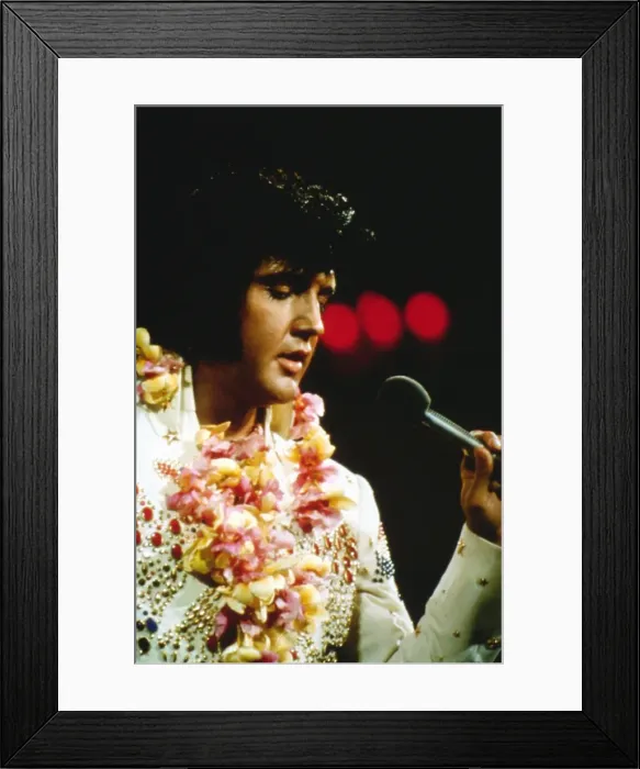 Framed Print : Elvis Presley performs onstage In Hawaii Framed Print : Elvis Presley performs onstage In Hawaii
