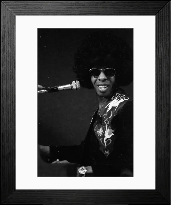 Framed Print : Sly Stone On The Mic Framed Print : Sly Stone On The Mic