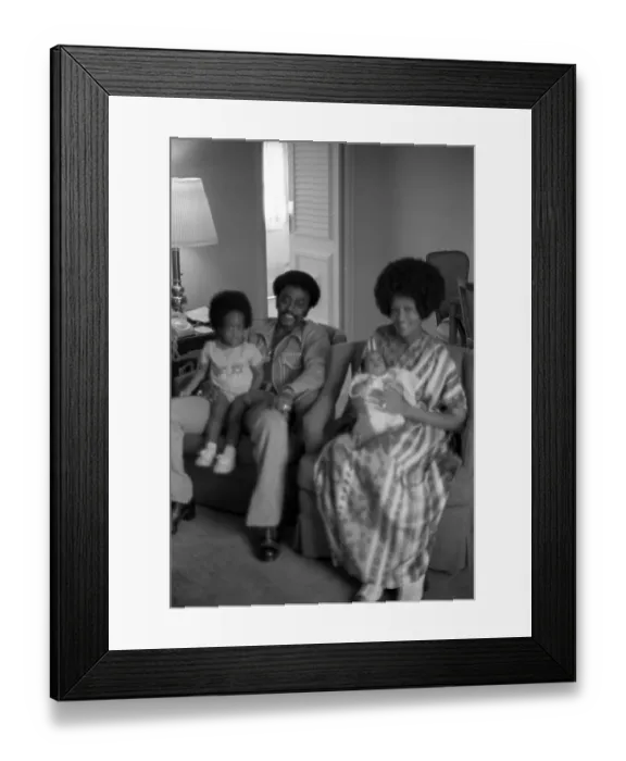 Framed Print : Johnnie Taylor Portrait Session With His Family Framed Print : Johnnie Taylor Portrait Session With His Family
