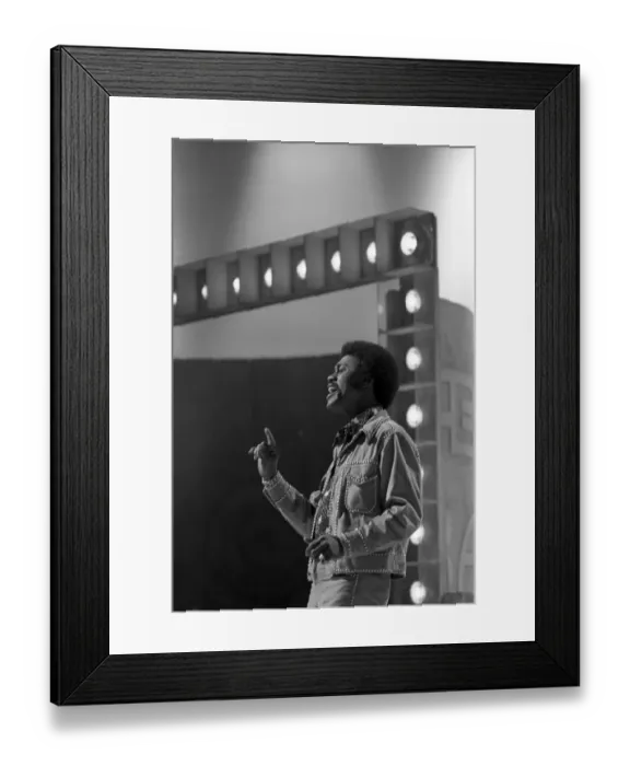 Framed Print : Johnnie Taylor Performing On American Bandstand