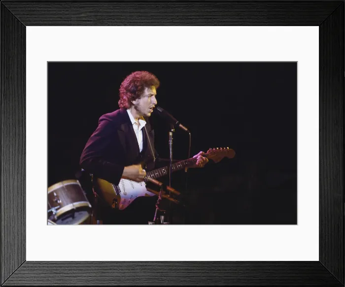 Framed Print : Bob Dylan Performing