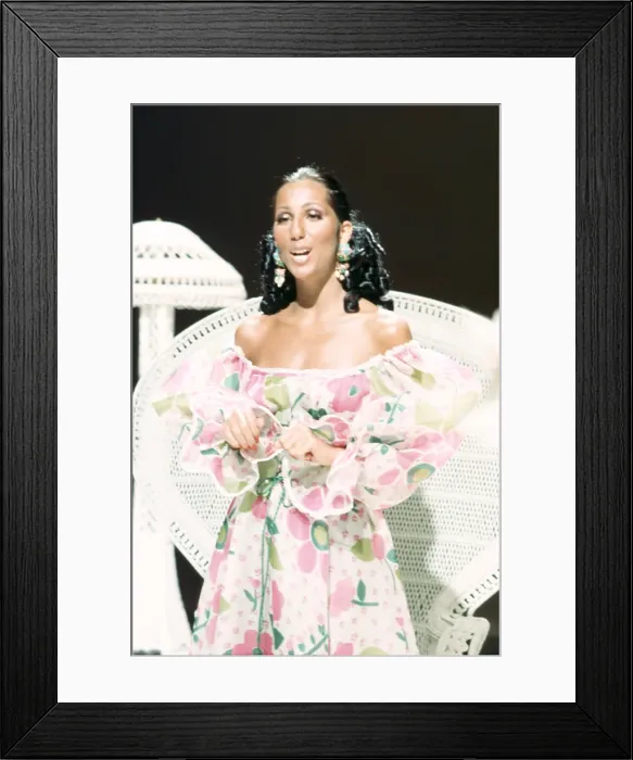 Framed Print : Cher Performing Framed Print : Cher Performing