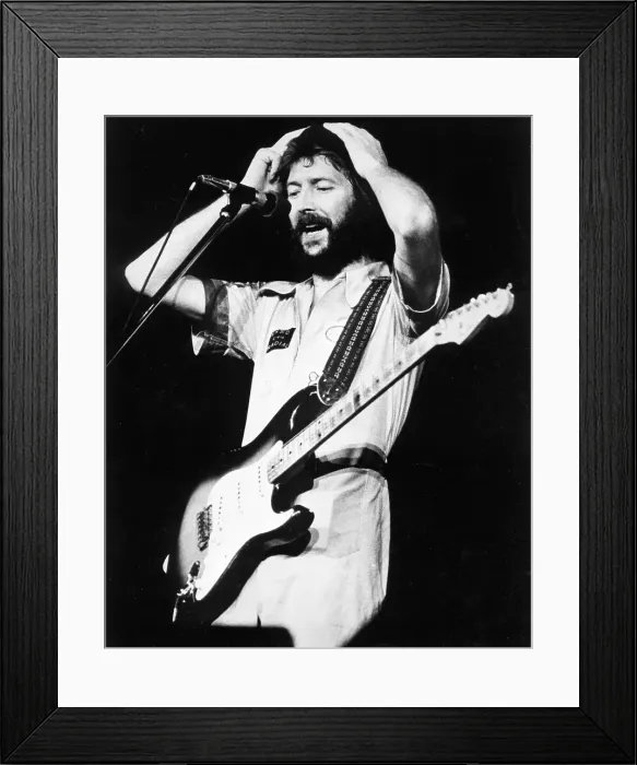 Framed Print : Eric Clapton Performs Framed Print : Eric Clapton Performs