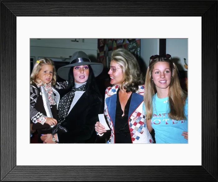 Framed Print : Cher And Chastity Attend An Event Framed Print : Cher And Chastity Attend An Event