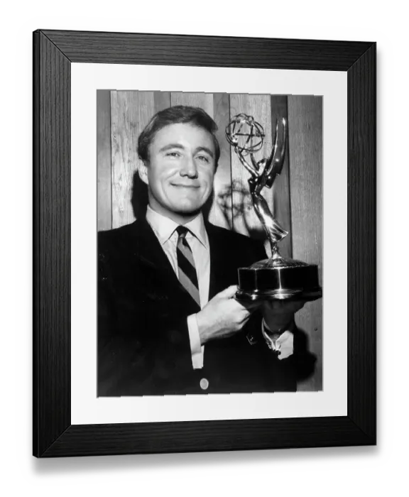 Framed Print : Merv Griffin With His First Emmy Framed Print : Merv Griffin With His First Emmy