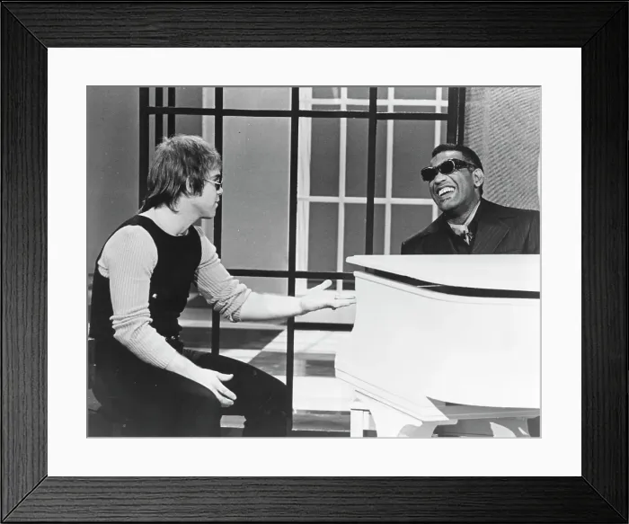 Framed Print : Elton John & Ray Charles Framed Print : Elton John & Ray Charles