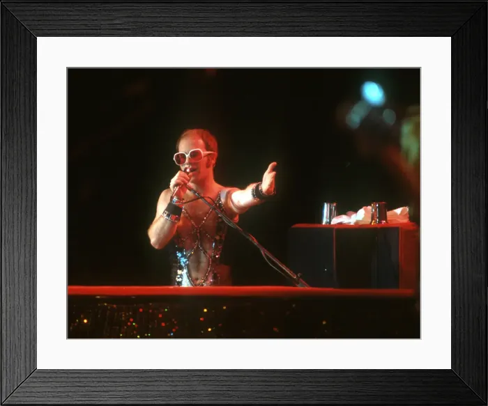 Framed Print : Elton John Performing Framed Print : Elton John Performing