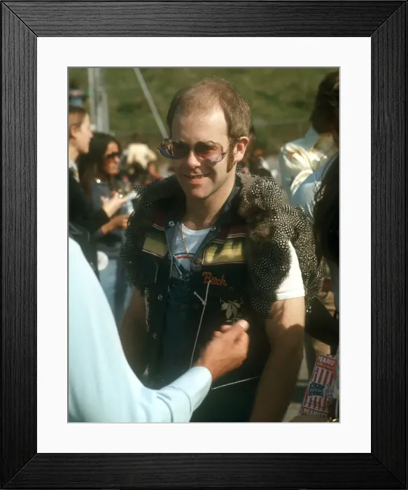Framed Print : Elton John 1974 Tour Party Framed Print : Elton John 1974 Tour Party