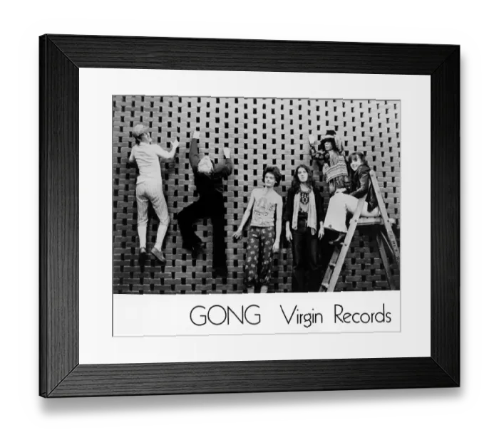 Framed Print : Portrait Of The Band Gong Framed Print : Portrait Of The Band Gong