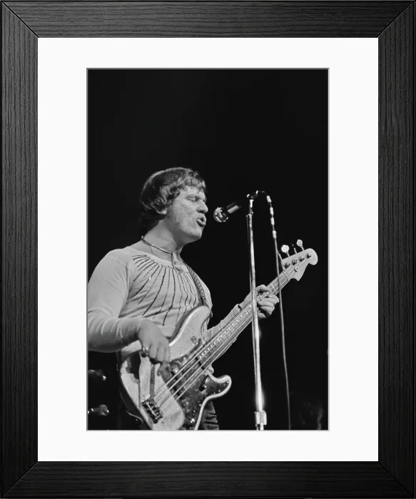 Framed Print : Bulldog. Bass player and singer Billy Hocher perform in the band Bulldog, circa 1974 Framed Print : Bulldog. Bass player and singer Billy Hocher perform in the band Bulldog, circa 1974