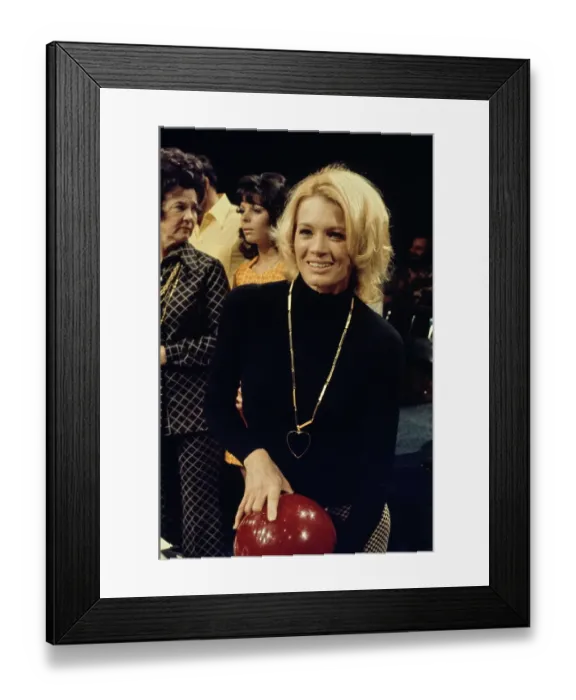 Framed Print : Angie Dickinson On Celebrity Bowling Framed Print : Angie Dickinson On Celebrity Bowling