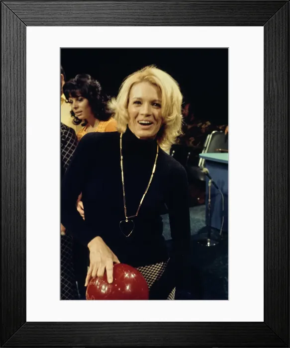 Framed Print : Angie Dickinson On Celebrity Bowling Framed Print : Angie Dickinson On Celebrity Bowling