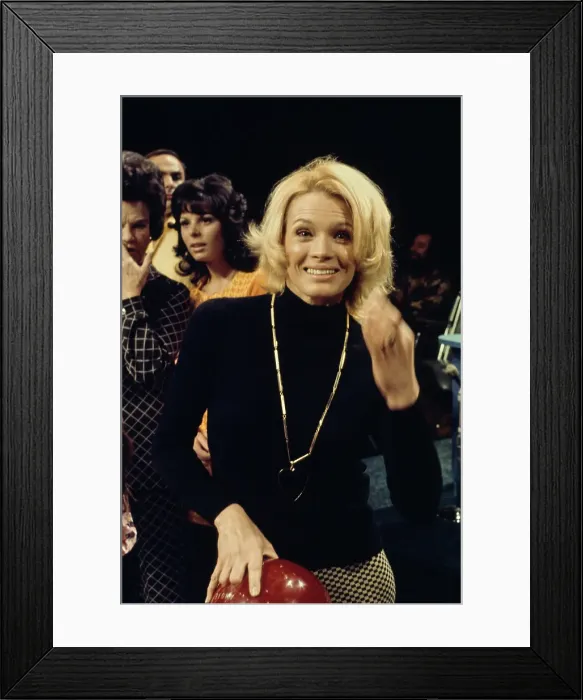 Framed Print : Angie Dickinson On Celebrity Bowling Framed Print : Angie Dickinson On Celebrity Bowling