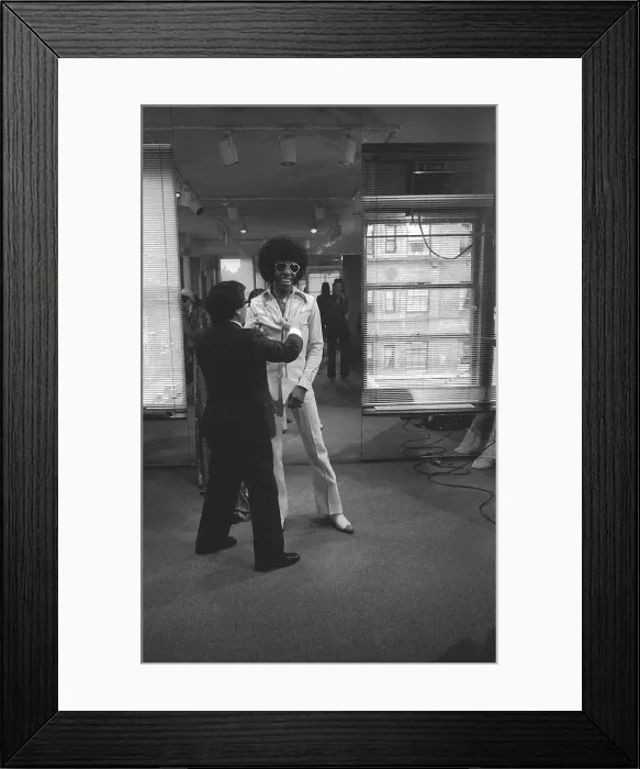 Framed Print : Sly Stone With Halston Framed Print : Sly Stone With Halston