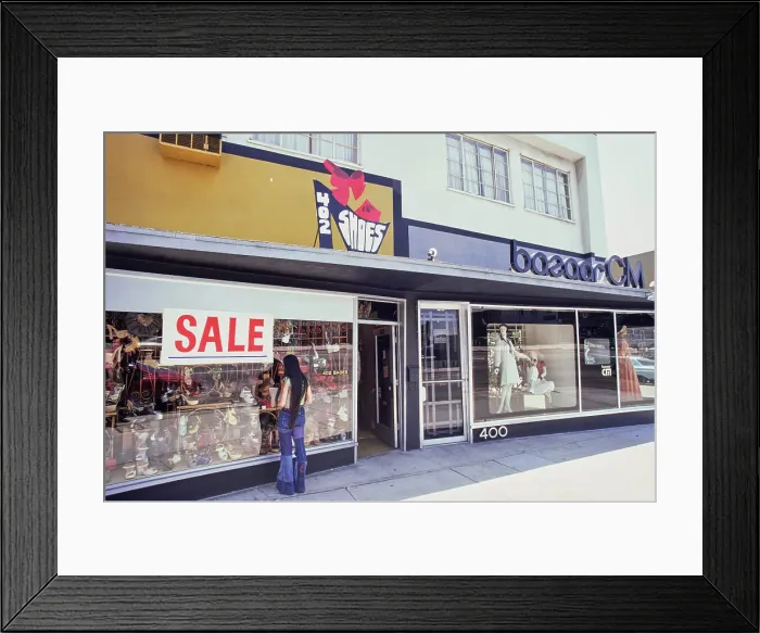 Framed Print : 402 Shoes & Bazaar CM, West Hollywood Framed Print : 402 Shoes & Bazaar CM, West Hollywood
