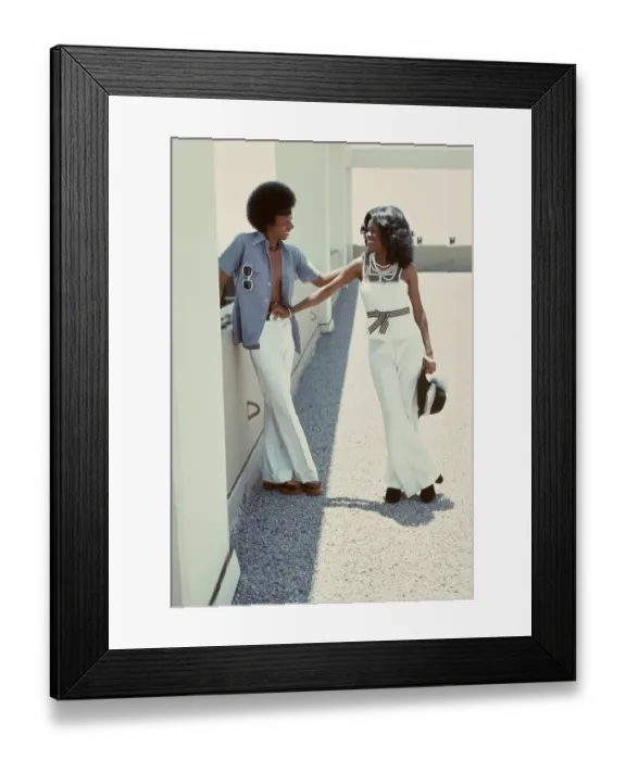 Framed Print : Right On! Fashion Shoot, 1974 Framed Print : Right On! Fashion Shoot, 1974