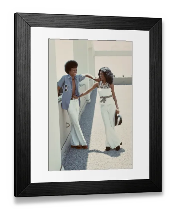 Framed Print : Right On! Fashion Shoot, 1974 Framed Print : Right On! Fashion Shoot, 1974