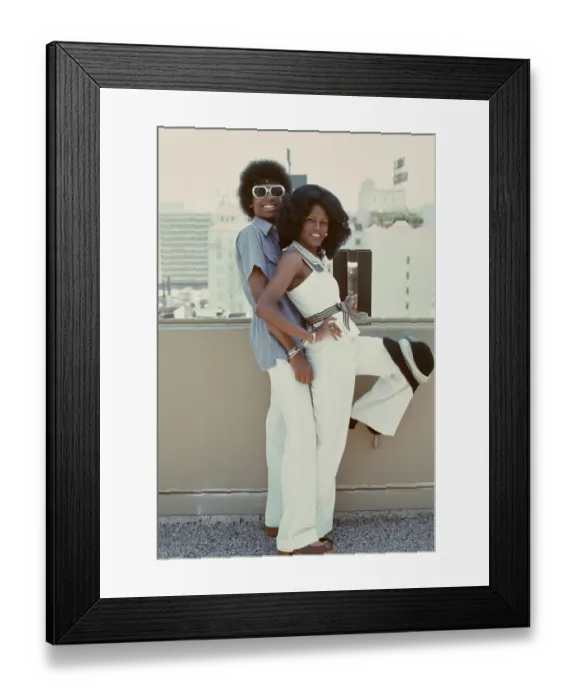 Framed Print : Right On! Fashion Shoot, 1974 Framed Print : Right On! Fashion Shoot, 1974