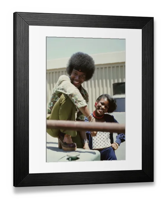 Framed Print : Right On! Fashion Shoot, 1974 Framed Print : Right On! Fashion Shoot, 1974