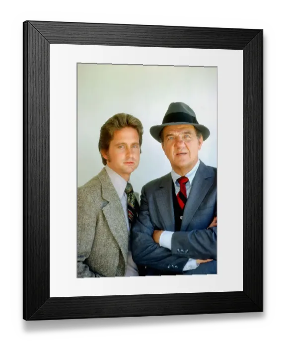 Framed Print : Karl Malden And Michael Douglas Portrait session Framed Print : Karl Malden And Michael Douglas Portrait session