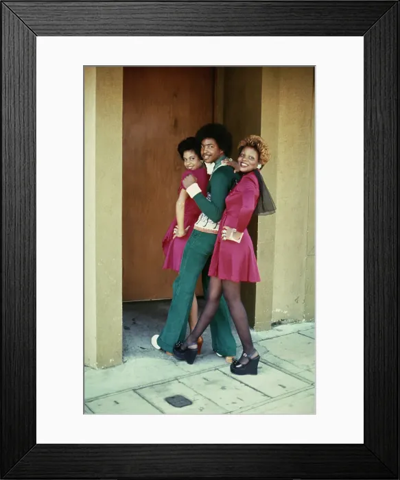 Framed Print : Right On! Fashion Shoot, 1974 Framed Print : Right On! Fashion Shoot, 1974