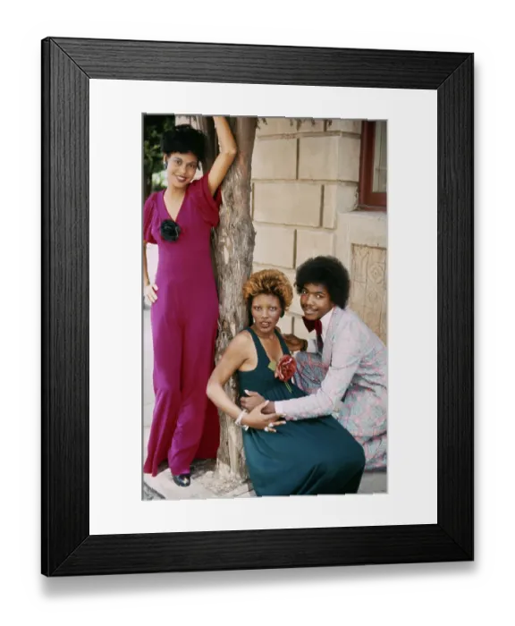 Framed Print : Right On! Fashion Shoot, 1974 Framed Print : Right On! Fashion Shoot, 1974