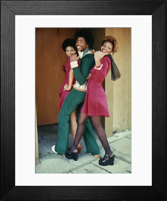 Framed Print : Right On! Fashion Shoot, 1974 Framed Print : Right On! Fashion Shoot, 1974