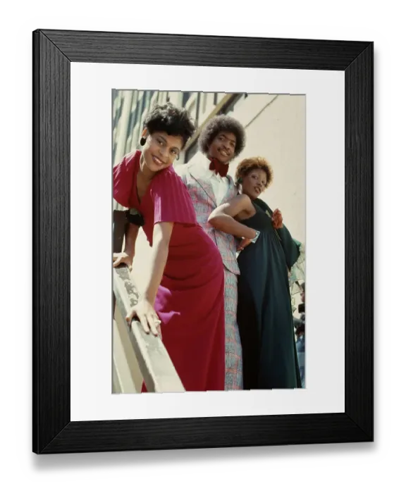 Framed Print : Right On! Fashion Shoot, 1974