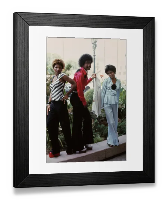 Framed Print : Right On! Fashion Shoot, 1974
