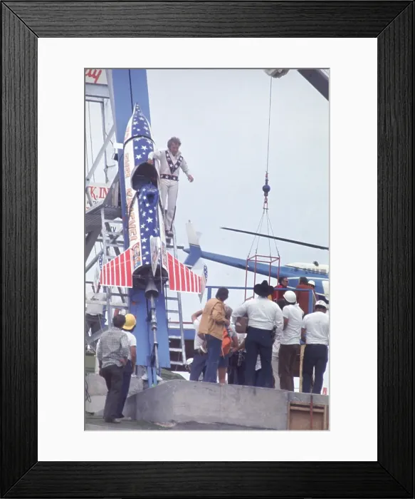 Framed Print : Evel Knievel At Snake River Canyon Framed Print : Evel Knievel At Snake River Canyon