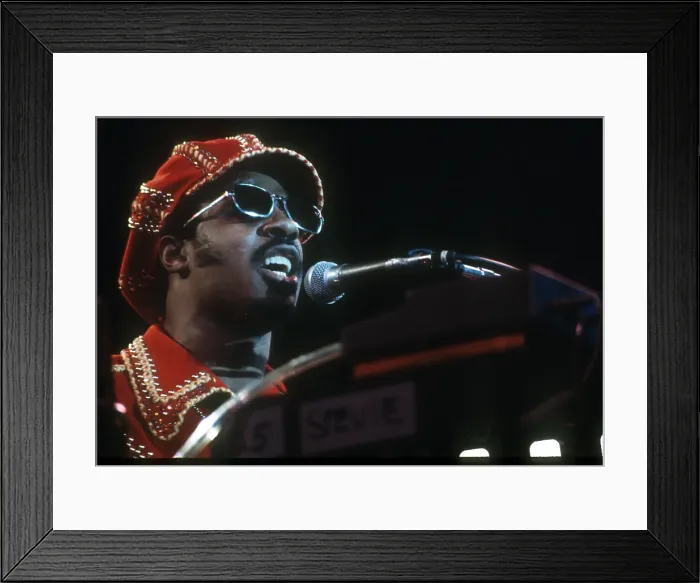 Framed Print : Stevie Wonder Performs On Stage Framed Print : Stevie Wonder Performs On Stage